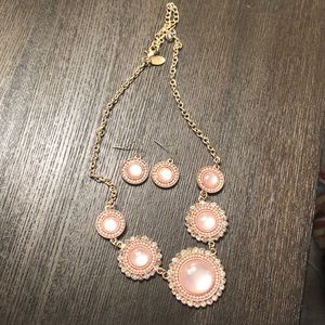 Statement necklace with matching earrings